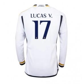Maillot de foot Real Madrid Lucas Vazquez #17 Domicile 2023-24 Manche Longue